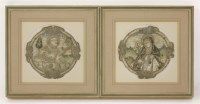 Lot 85 - Two Spanish embroidered roundels
