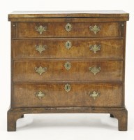 Lot 485 - A George I walnut and crossbanded bachelor's chest