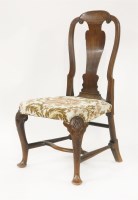 Lot 491 - A walnut side chair