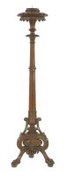 Lot 495 - A walnut torchère