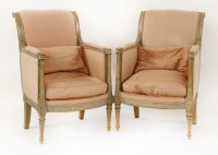 Lot 497 - A pair of French fauteuils