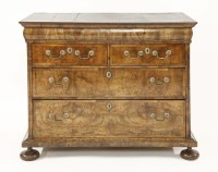 Lot 498 - A Queen Anne walnut and herringbone strung chest