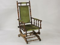 Lot 479A - An American beech rocking chair