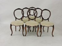 Lot 517 - A set of six Victorian mahogany dining chairs