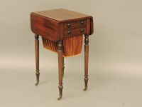 Lot 526 - A Victorian mahogany drop leaf work table