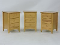 Lot 508 - Three modern 'Julian Bowen' bedside cabinets of drawers