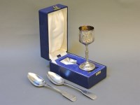 Lot 125 - A silver Queen's Silver Jubilee goblet