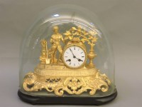 Lot 186 - A 19th century French gilt bronze mantel clock