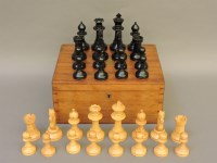 Lot 141 - A Staunton pattern chess set