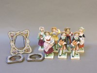 Lot 107 - Seven Capodimonte porcelain figures