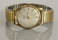 Lot 27 - A gentleman's 9ct gold Record mechanical watch