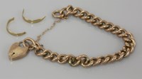 Lot 18 - A gold hollow curb link chain bracelet