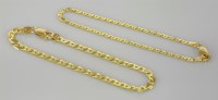 Lot 10 - Two gold filed anchor link chain bracelets