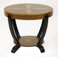 Lot 172 - An Art Deco walnut inlaid circular coffee table