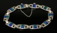Lot 5 - An Arts and Crafts silver and enamel bracelet