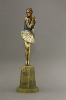 Lot 100 - Josef Lorenzl (1892-1950)
a patinated bronze figure of a lady holding a fan and wearing a short dress