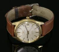 Lot 13 - A gentlemen's 18ct gold Longines Five-Star Admiral automatic strap watch