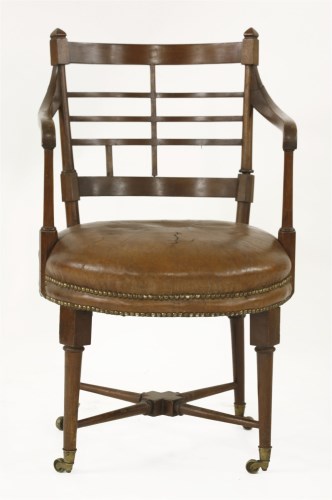 Lot 67 - A walnut 'Old English' or 'Jacobean' armchair