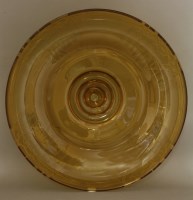 Lot 161 - An amber glass dish