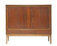 Lot 455 - A Danish teak high sideboard