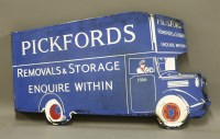 Lot 105 - A Pickfords Removals double-sided enamel sign