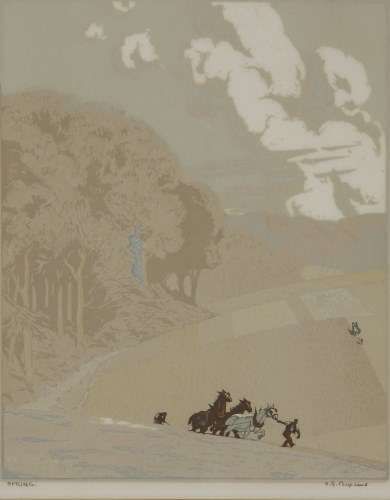 Lot 270 - Sylvan G Boxsius (1878-1941)
'SPRING';
'EARLY MORNING'
Colour linocuts