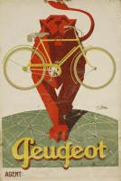 Lot 104 - A Peugeot poster