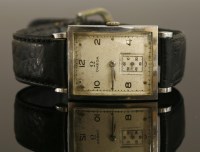 Lot 11 - A gentlemen's stainless steel Omega mechanical strap watch
