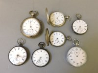 Lot 53 - Six various silver pocket watches