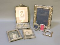 Lot 97 - Eight various silver frames