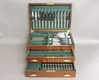 Lot 1436 - A silver plated cutlery set for twelve