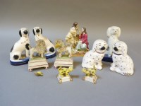 Lot 218 - Two pairs of Staffordshire miniature poodles