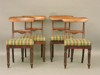 Lot 513 - Four 19th century mahogany chairs