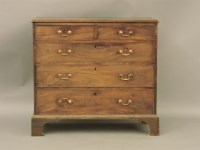 Lot 494 - A George III mahogany chest of two short and three long drawers