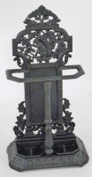 Lot 501 - A cast iron stick stand