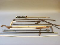 Lot 221 - A silver mounted ebony swagger stick