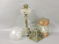 Lot 177 - A Victorian oil lamp