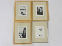 Lot 354 - A collection of black and white etchings