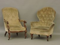 Lot 427 - Two Victorian upholstered chairs