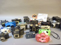 Lot 182 - A box of old cameras