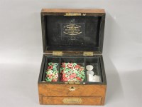 Lot 105 - A Victorian walnut apothecary's box