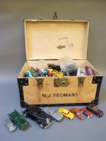 Lot 224 - A box of play worn die cast vehicles