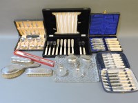 Lot 175 - A silver part dressing table set