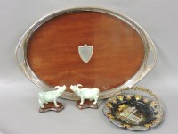 Lot 185 - A large silver plated tray