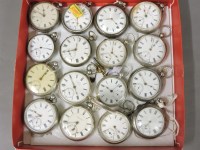 Lot 46 - Sixteen silver cased open faced pocket watches