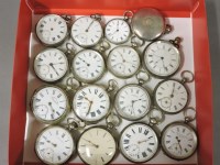 Lot 47 - Sixteen silver cased pocket watches