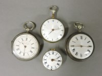 Lot 50 - Two silver cased open face pocket watches