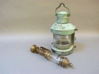 Lot 272 - A 19th century copper hand held ship's light