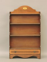 Lot 393 - A reproduction mahogany and inlaid waterfall bookcase