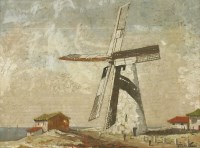 Lot 359 - English School
A COASTAL LANDSCAPE WITH FIGURES BY A WINDMILL
Signed l.r. 'D'Oyly John'